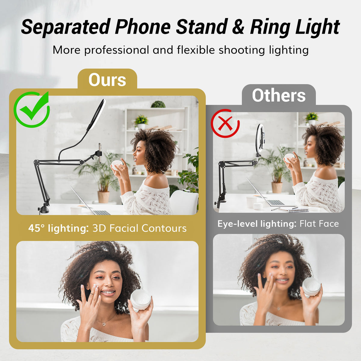 LED Selfie Ring Light W/ Phone shops Holder