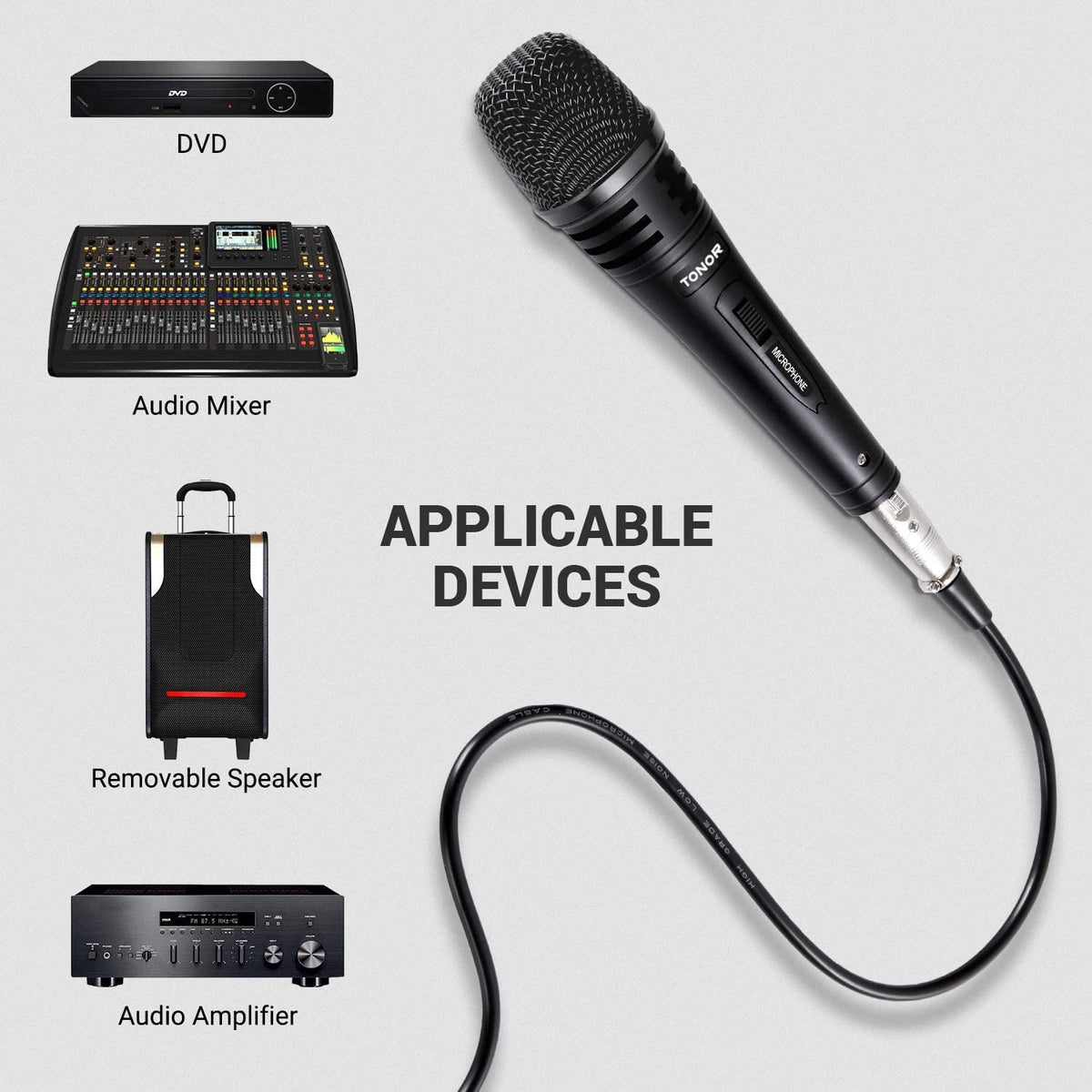 TONOR Dynamic Microphone, USB/XLR PC Microfono with Boom Arm Stand for  Podcast, Recording, Live Streaming & Gaming, XLR Cardioid Studio Mic for  Music