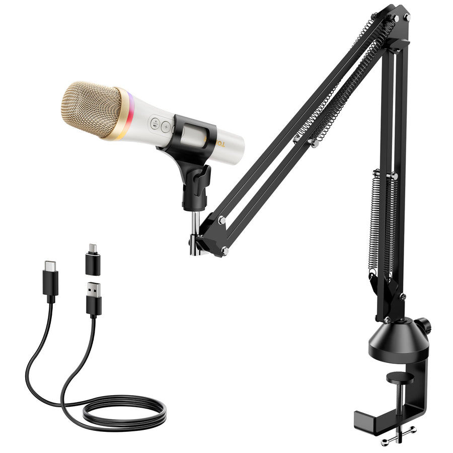 TONOR TD310+ USB Dynamic Microphone for Podcast Gaming Microphone with Quick Mute and Boom Arm Compatible