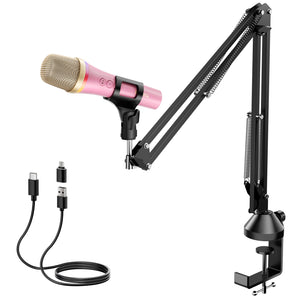 TONOR TD310+ USB Dynamic Microphone for Podcast Gaming Microphone with Quick Mute and Boom Arm Compatible