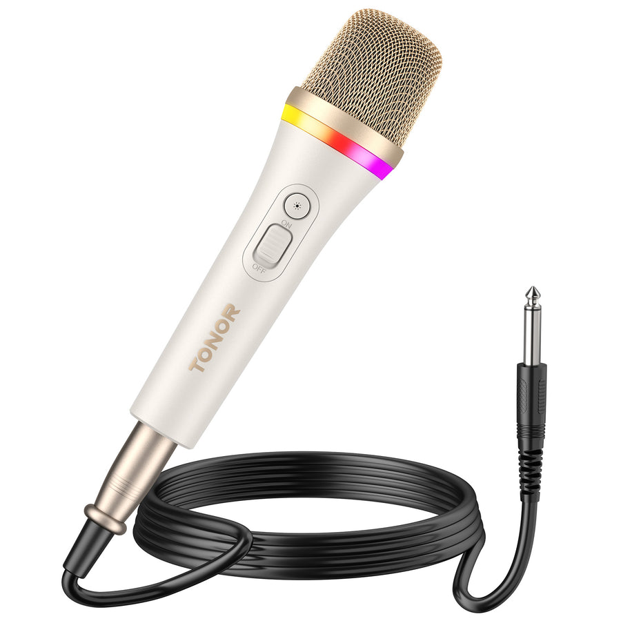 TONOR RGB Dynamic Karaoke Microphone, XLR Handheld Wired Microphone