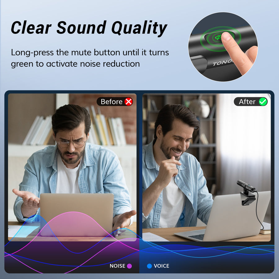 TONOR TM310 USB Conference Microphone for Laptop, Suitable for Video Call Conference, Plug and Play for macOS Windows