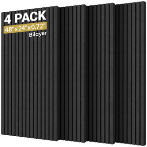 TONOR 4-pack double-layer acoustic panels, large self-adhesive wall panels