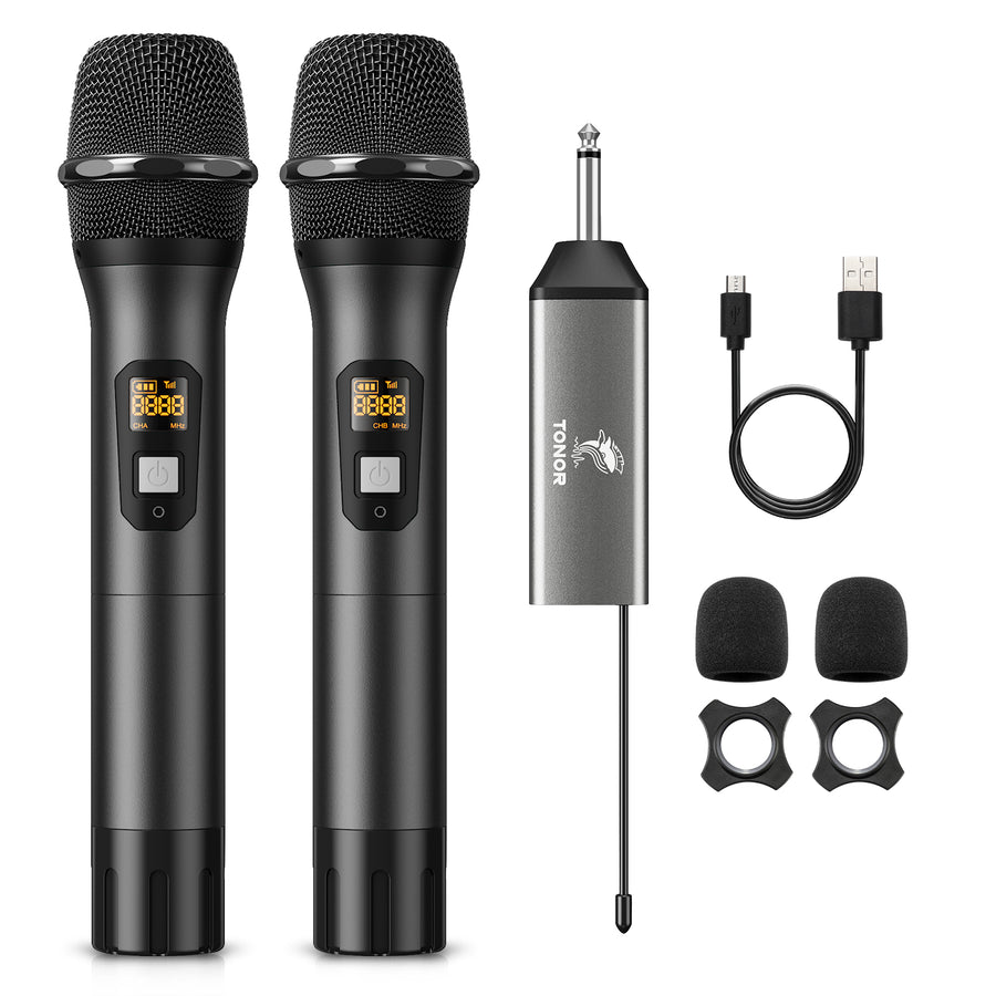 Microphone Sans Fil, Système de Micro Bluetooth Sans Fil, Micro