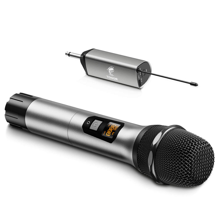 TONOR Microphone sans Fil - Système UHF de Micro Dynamique à Main