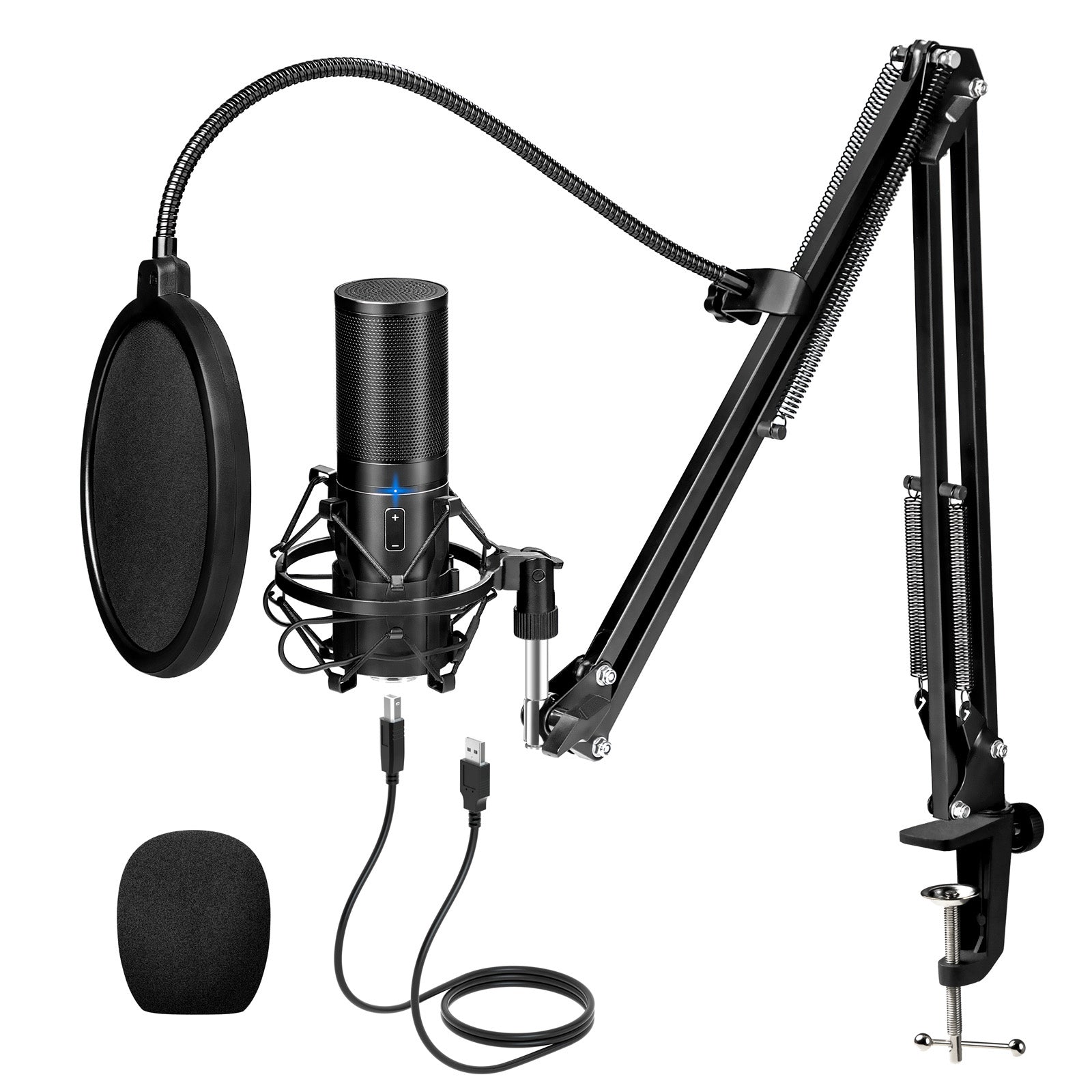 TONOR USB Microphone, Condenser Computer PC Mic with Tripod Stand
