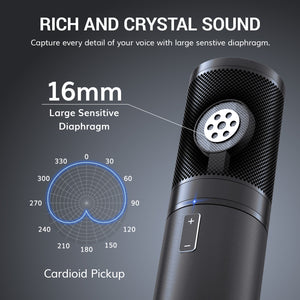 USB Ordinateur Cardioïde Microphone Kit Micro Podcast Microphone À  Condensateur pour PC Karaoké, , Gaming Enregistrement