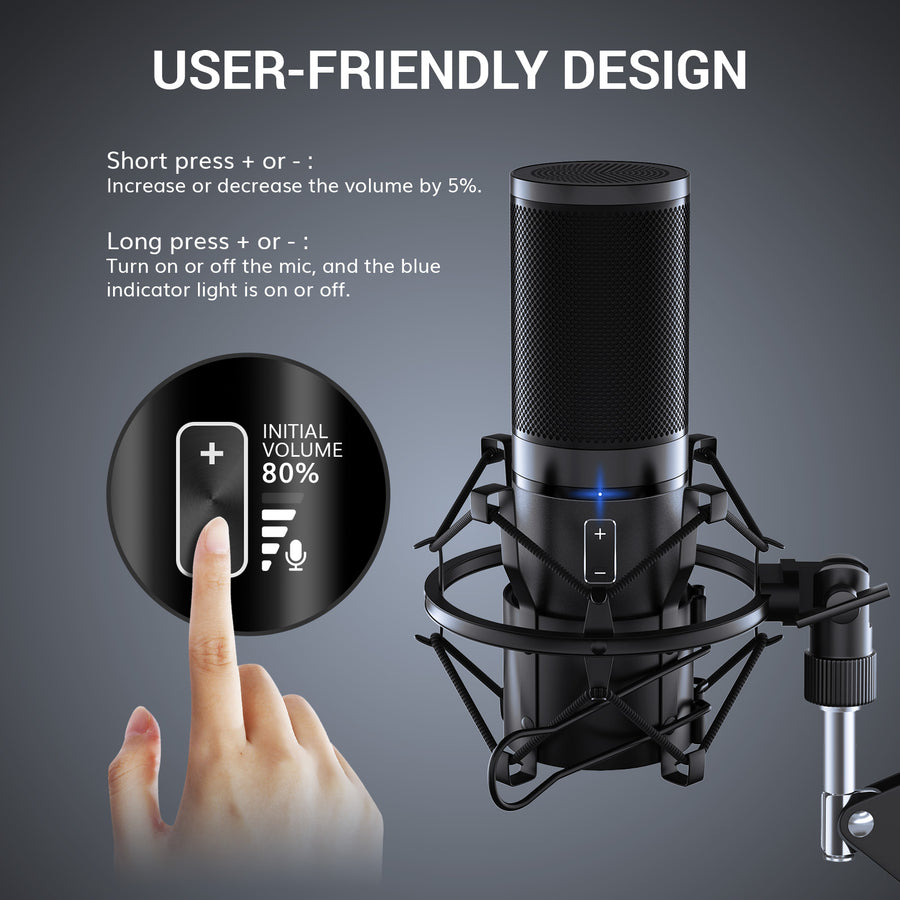 TONOR Q9 Professional USB Condenser Microphone Kit 